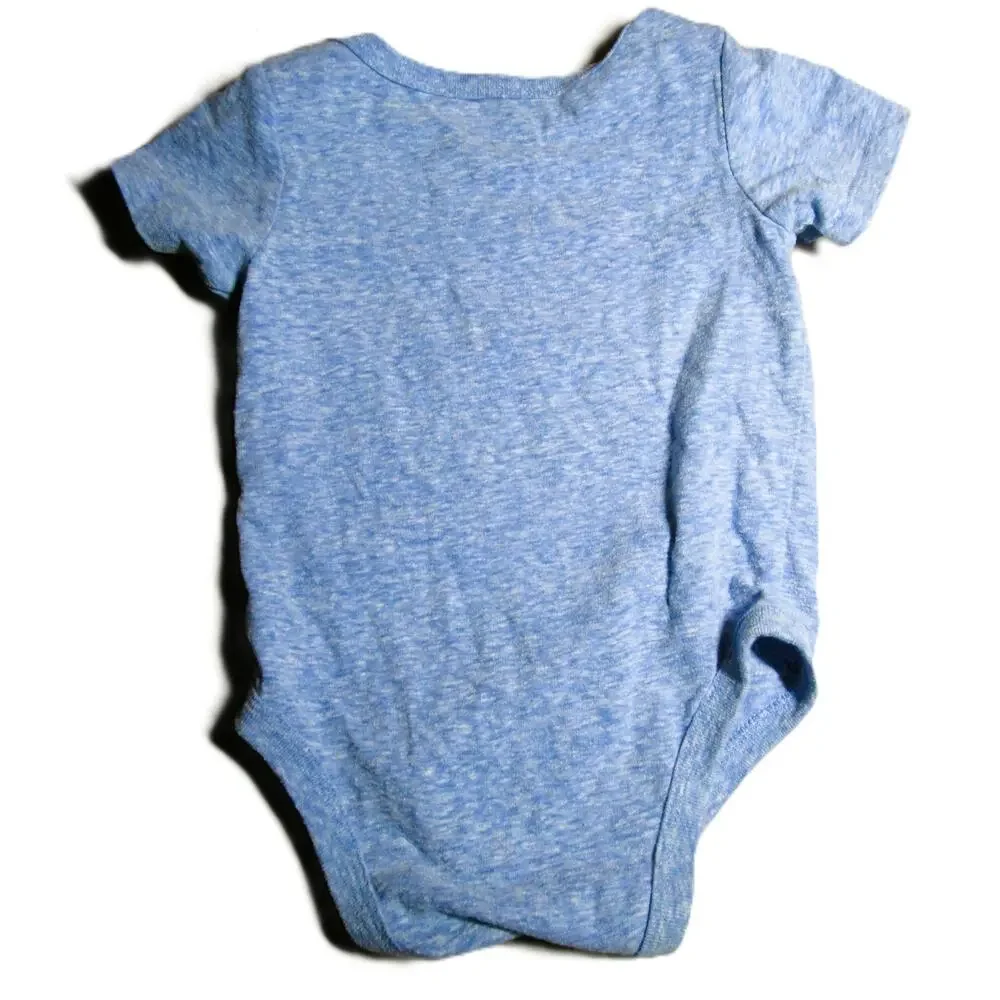 Baby Bodysuit Bundle Shark, Goldfish & Stripes Three Cotton One‑Pieces, Size 12M